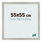 Photo Frame 55x55cm Silver Matte MDF Bologna Front Size | Yourdecoration.co.uk