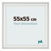 Photo Frame 55x55cm White Swept MDF Lazio Front Size | Yourdecoration.co.uk