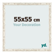 Photo Frame 55x55cm White Vintage MDF Bologna Front Size | Yourdecoration.co.uk