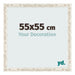 Photo Frame 55x55cm White Vintage MDF Bologna Front Size | Yourdecoration.co.uk