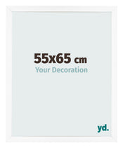 Photo Frame 55x65 cm White Matte MDF Bologna Front Size | Yourdecoration.co.uk