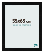 Photo Frame 55x65cm Black Silver Polished MDF Pisa Front Size | Yourdecoration.co.uk