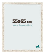 Photo Frame 55x65cm White Vintage MDF Bologna Front Size | Yourdecoration.co.uk