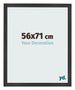 Photo Frame 56x71 cm Black Matte MDF Bologna Front Size | Yourdecoration.co.uk