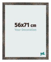 Photo Frame 56x71 cm Oxidized Metal MDF Bologna Front Size | Yourdecoration.co.uk