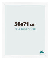 Photo Frame 56x71 cm White Matte MDF Bologna Front Size | Yourdecoration.co.uk