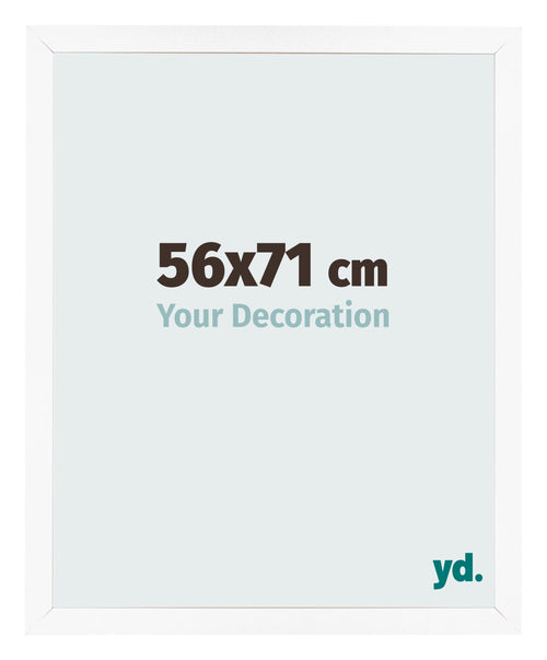 Photo Frame 56x71 cm White Matte MDF Bologna Front Size | Yourdecoration.co.uk