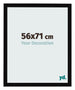 Photo Frame 56x71cm Black High Gloss MDF Bologna Front Size | Yourdecoration.co.uk