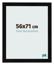 Photo Frame 56x71cm Black Silver Polished MDF Pisa Front Size | Yourdecoration.co.uk