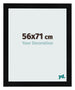 Photo Frame 56x71cm Black Silver Polished MDF Pisa Front Size | Yourdecoration.co.uk
