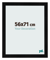 Photo Frame 56x71cm Black Silver Polished MDF Pisa Front Size | Yourdecoration.co.uk