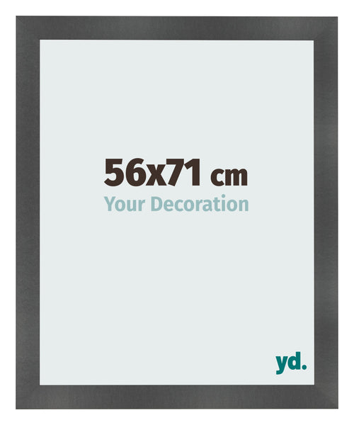 Photo Frame 56x71cm Black Silver Polished MDF Pisa Front Size | Yourdecoration.co.uk