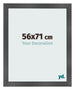 Photo Frame 56x71cm Black Silver Polished MDF Pisa Front Size | Yourdecoration.co.uk