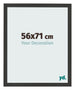 Photo Frame 56x71cm Black Woodgrain MDF Bologna Front Size | Yourdecoration.co.uk