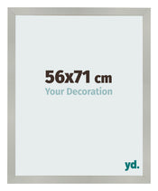 Photo Frame 56x71cm Silver Matte MDF Bologna Front Size | Yourdecoration.co.uk