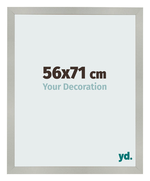 Photo Frame 56x71cm Silver Matte MDF Bologna Front Size | Yourdecoration.co.uk