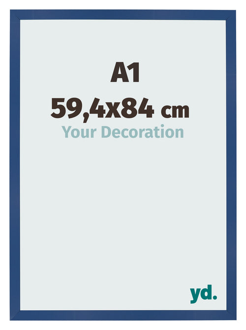 Photo Frame 59 4x84 cm A1 Dark Blue MDF Bologna Front Size | Yourdecoration.co.uk