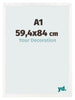 Photo Frame 59 4x84 cm A1 White High Gloss MDF Bologna Front Size | Yourdecoration.co.uk