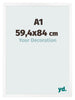 Photo Frame 59 4x84 cm A1 White Matte MDF Bologna Front Size | Yourdecoration.co.uk