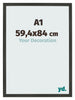 Photo Frame 59 4x84cm A1 Anthracite MDF Bologna Front Size | Yourdecoration.co.uk