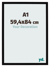 Photo Frame 59 4x84cm A1 Black High Gloss MDF Bologna Front Size | Yourdecoration.co.uk