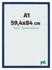 Photo Frame 59 4x84cm A1 Dark Blue Swept MDF Bologna Front Size | Yourdecoration.co.uk