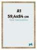 Photo Frame 59 4x84cm A1 Gold Antique MDF Bologna Front Size | Yourdecoration.co.uk