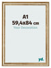 Photo Frame 59 4x84cm A1 Gold Antique MDF Lazio Front Size | Yourdecoration.co.uk