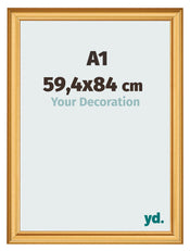 Photo Frame 59 4x84cm A1 Gold Matte MDF Lazio Front Size | Yourdecoration.co.uk
