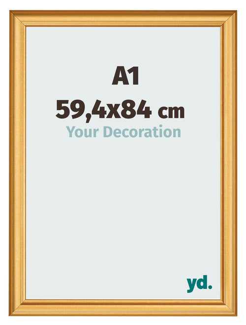 Photo Frame 59 4x84cm A1 Gold Matte MDF Lazio Front Size | Yourdecoration.co.uk