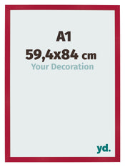 Photo Frame 59 4x84cm A1 Red MDF Bologna Front Size | Yourdecoration.co.uk