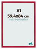 Photo Frame 59 4x84cm A1 Red MDF Bologna Front Size | Yourdecoration.co.uk
