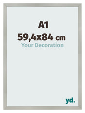Photo Frame 59 4x84cm A1 Silver Matte MDF Bologna Front Size | Yourdecoration.co.uk