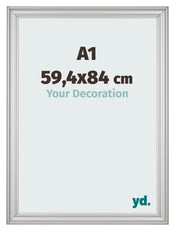 Photo Frame 59 4x84cm A1 Silver Matte MDF Lazio Front Size | Yourdecoration.co.uk