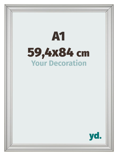 Photo Frame 59 4x84cm A1 Silver Matte MDF Lazio Front Size | Yourdecoration.co.uk