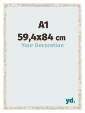 Photo Frame 59 4x84cm A1 White Vintage MDF Bologna Front Size | Yourdecoration.co.uk