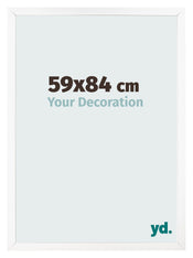 Photo Frame 59x84 cm White Matte MDF Bologna Front Size | Yourdecoration.co.uk