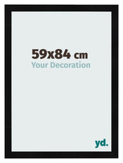 Photo Frame 59x84cm Black Silver Polished MDF Pisa Front Size | Yourdecoration.co.uk