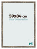 Photo Frame 59x84cm Blue Gold Melange MDF Bologna Front Size | Yourdecoration.co.uk