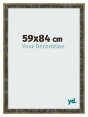 Photo Frame 59x84cm Blue Gold Melange MDF Pisa Front Size | Yourdecoration.co.uk