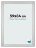 Photo Frame 59x84cm Silver Matte MDF Lazio Front Size | Yourdecoration.co.uk