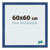 Photo Frame 60x60 cm Dark Blue MDF Bologna Front Size | Yourdecoration.co.uk