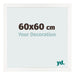 Photo Frame 60x60 cm White High Gloss MDF Bologna Front Size | Yourdecoration.co.uk