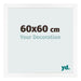 Photo Frame 60x60 cm White Matte MDF Bologna Front Size | Yourdecoration.co.uk