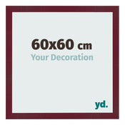 Photo Frame 60x60 cm Wine Red Swept MDF Bologna Front Size | Yourdecoration.co.uk