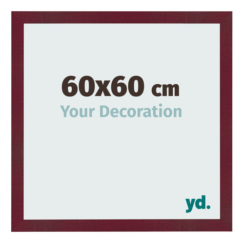 Photo Frame 60x60 cm Wine Red Swept MDF Bologna Front Size | Yourdecoration.co.uk