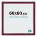 Photo Frame 60x60 cm Wine Red Swept MDF Bologna Front Size | Yourdecoration.co.uk