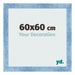 Photo Frame 60x60cm Clear Blue Swept MDF Pisa Front Size | Yourdecoration.co.uk