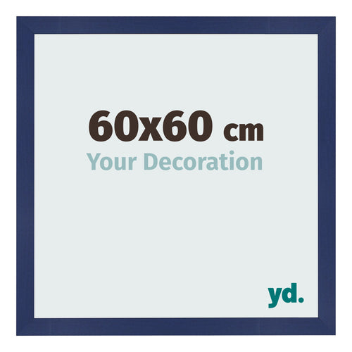 Photo Frame 60x60cm Dark Blue Swept MDF Bologna Front Size | Yourdecoration.co.uk