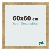 Photo Frame 60x60cm Gold Antique MDF Bologna Front Size | Yourdecoration.co.uk